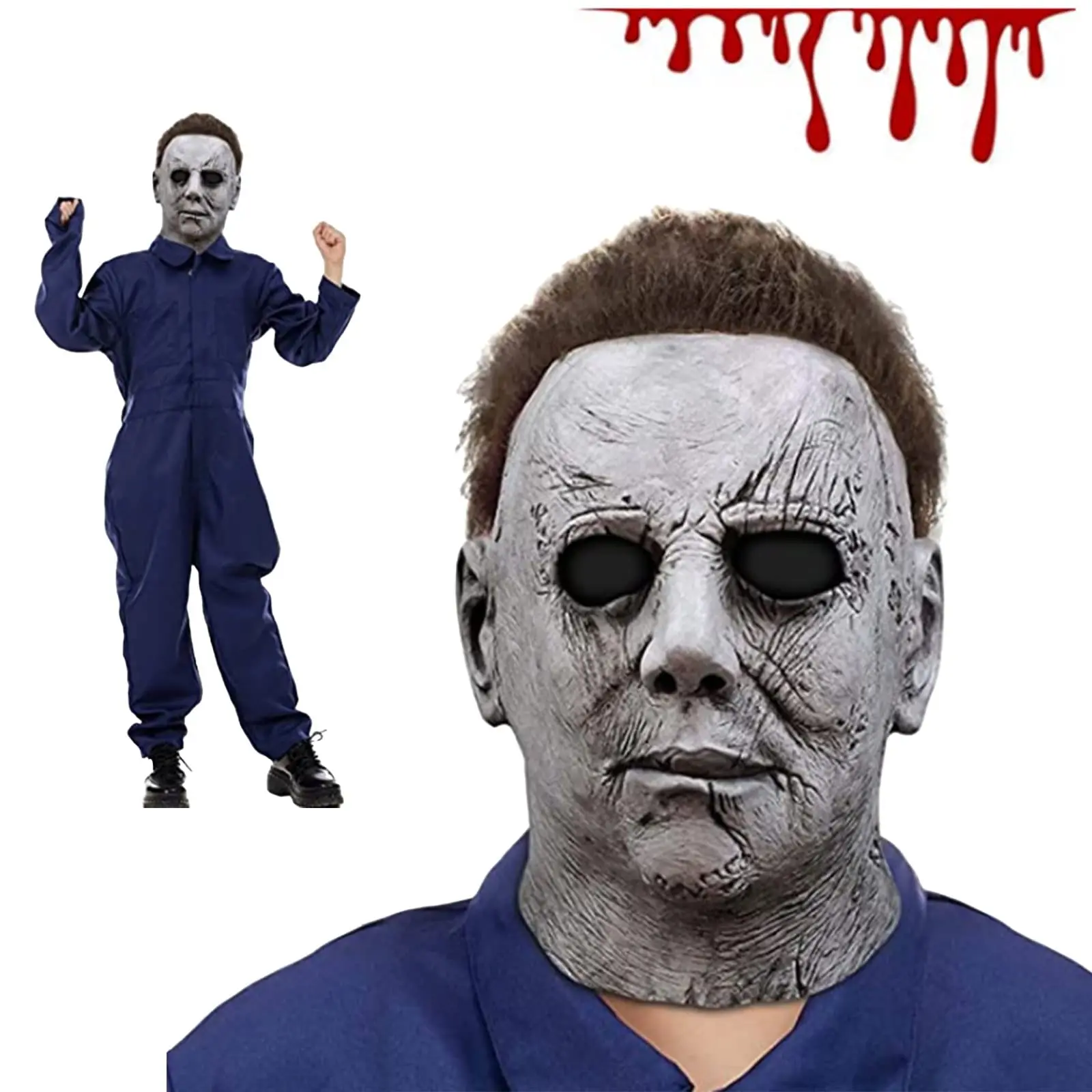 映画 ハロウィン 4 (1978ver) マイケルマイヤーズ レプリカ マスク Amazon.co.jp: MILRCH マイケル・マイヤーズ ハロウィンマスク