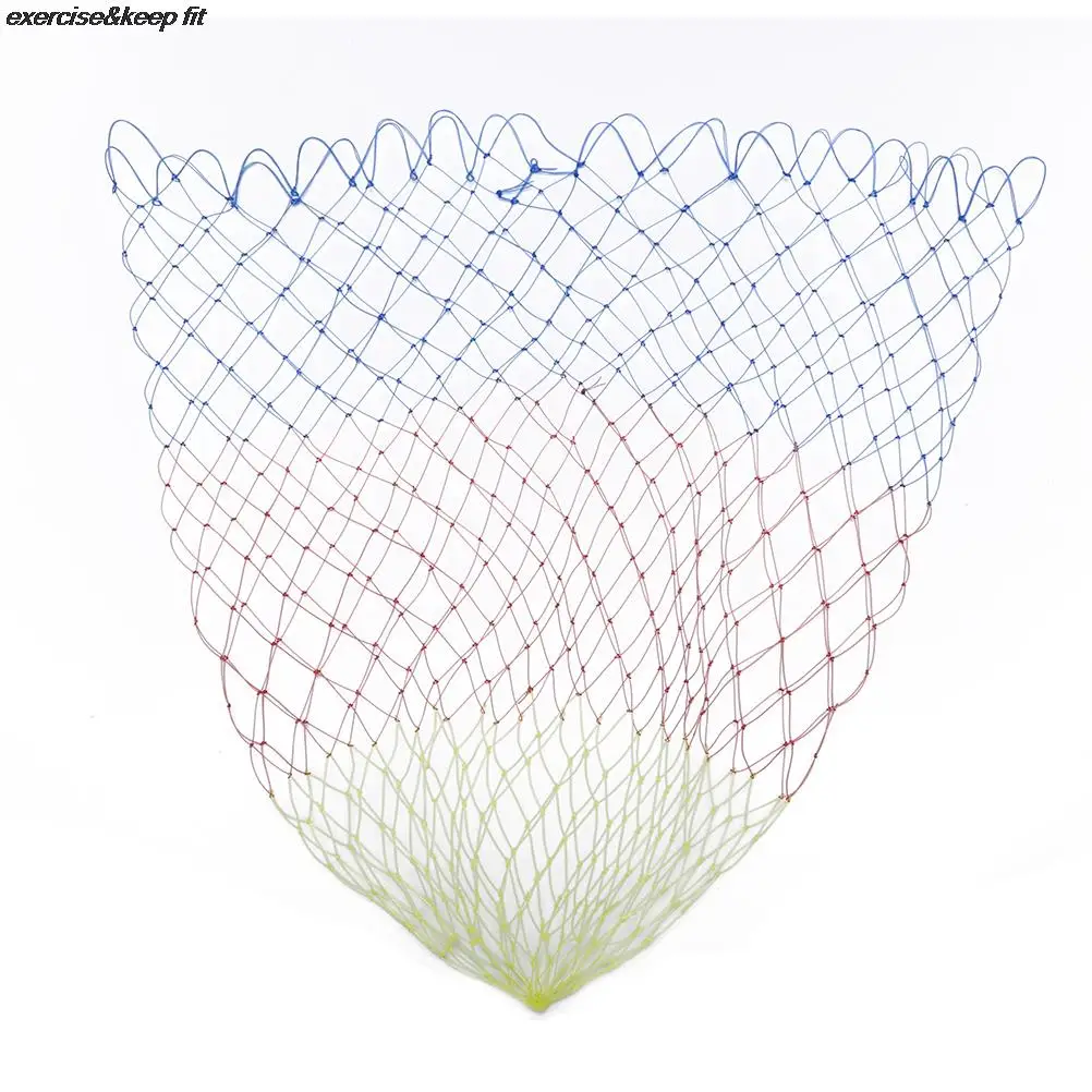 Rhombus Mesh Hole Depth Folding Nylon Landing Dip Net fishing landing net fishing net 35/40/45/50/60 cm Nylon Fishing Nets Collapsible Fishing Tools