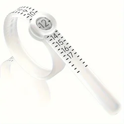 Adjustable Pink Ring Sizer Gauge - Reusable Tool for Accurate Jewelry Sizing (US 1 - 17 White)