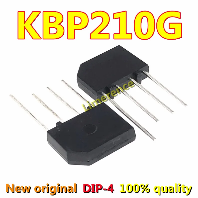 10PCS KBP210 KBP210G 2A 1000V DIP Bridge Rectifier DIP-4