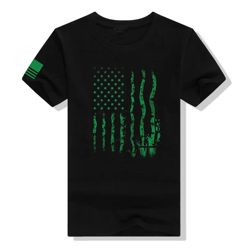

Lucky USA Flag Men's T-Shirt St Patrick’s Day Tee Shirt Gifts Streetwear Costume Short Sleeve Blouses