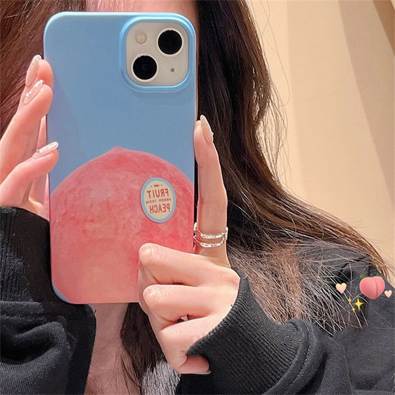 Red Peach Bunny Rabbit Soft Apple iPhone Case 14