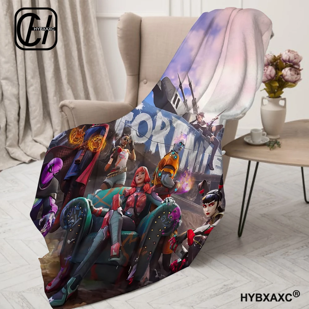 Hot Game Design-F-FORTNITES Printed Blanket Picnic Blankets Warm Blanket Soft and Comfortable Blanket Home Travel Birthday 3