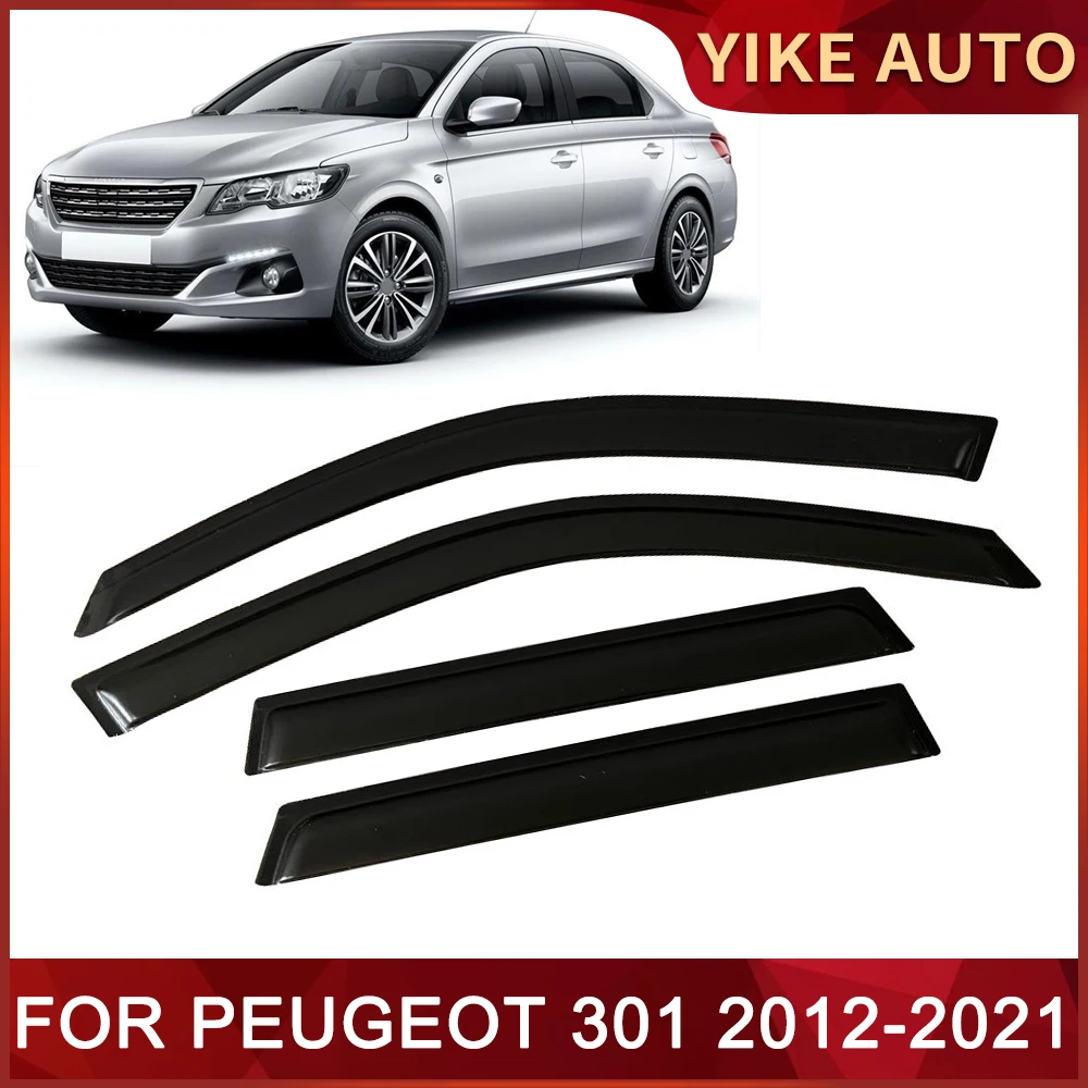 

Window Visor for PEUGEOT 301 2012-2021 Weathershied Door Visor Wind Sun Rain Guards Side Window Wind Deflectors Auto