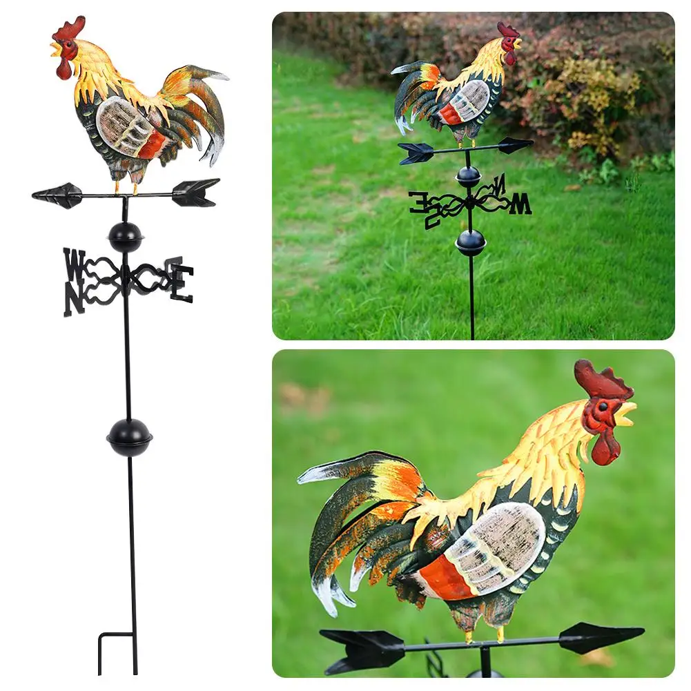 

Петушиная ветровка Цветочная композиция пасторальный стиль украшение живопись металлический кронштейн садовый Европейский стиль ретро K0P9