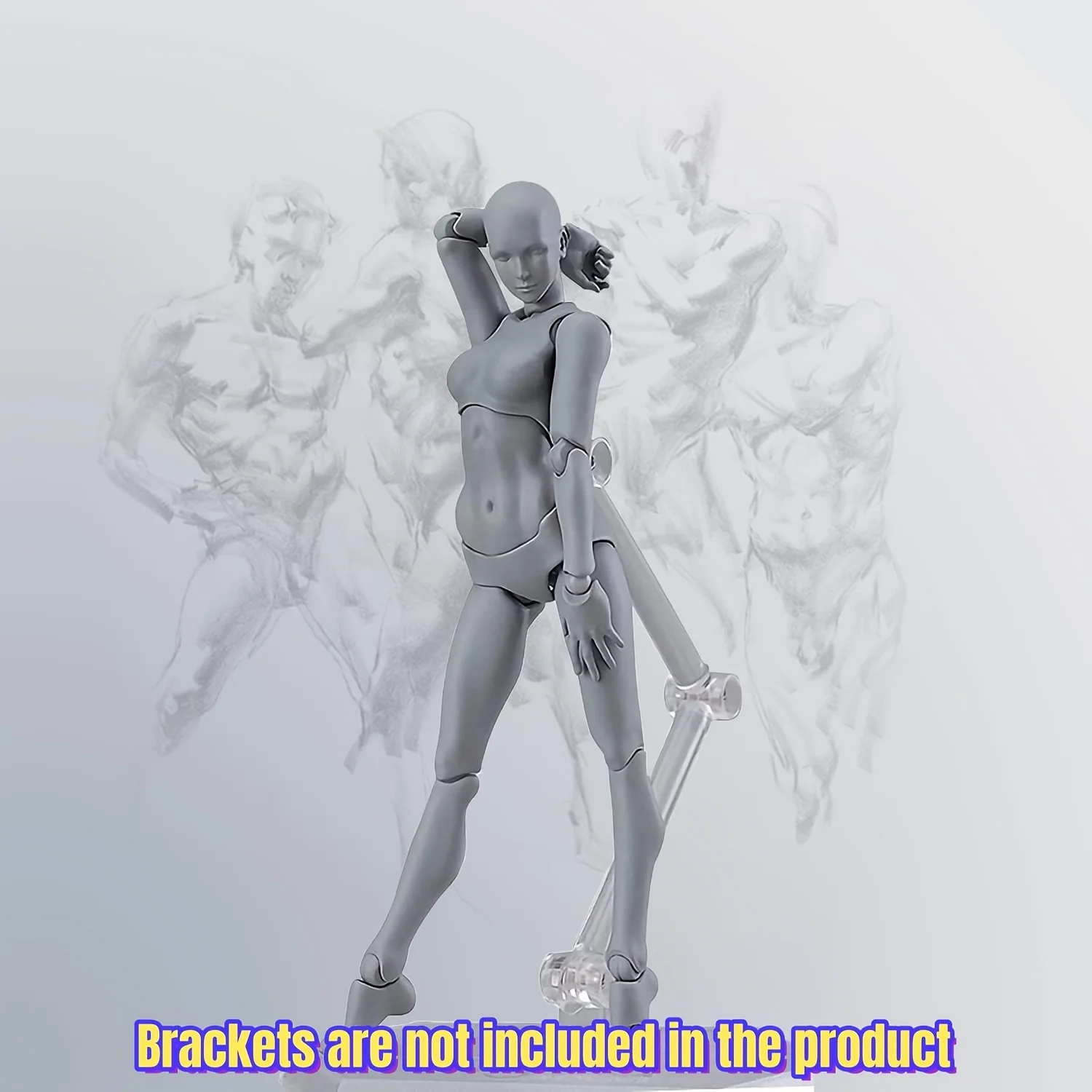 2 Pcs Body Doll Artists Manikin Jointed Mannequin Drawing Figures