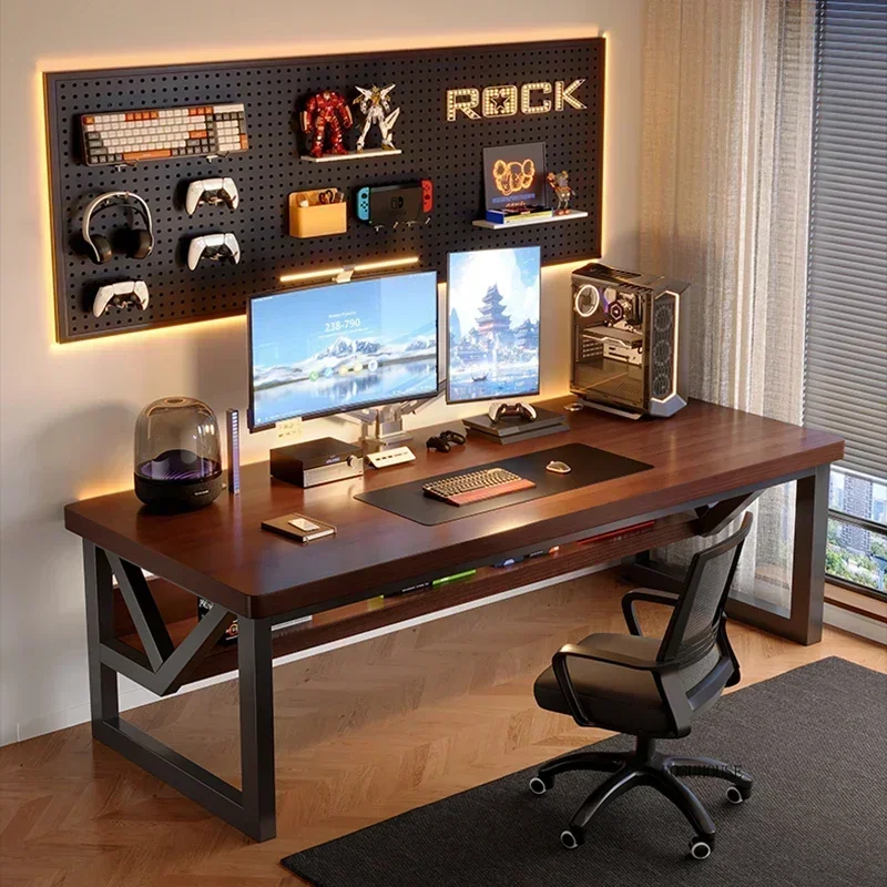 Nordic Wooden Computer Desks Desktop Household Desk Rectangular Bedroom Double Table E-sports Gaming Table Simple Office Desks