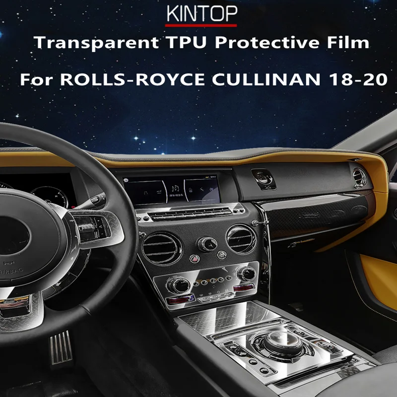 

For ROLLS-ROYCE CULLINAN 18-20 Car Interior Center Console Transparent TPU Protective Film Anti-scratch Repair Film Accessories