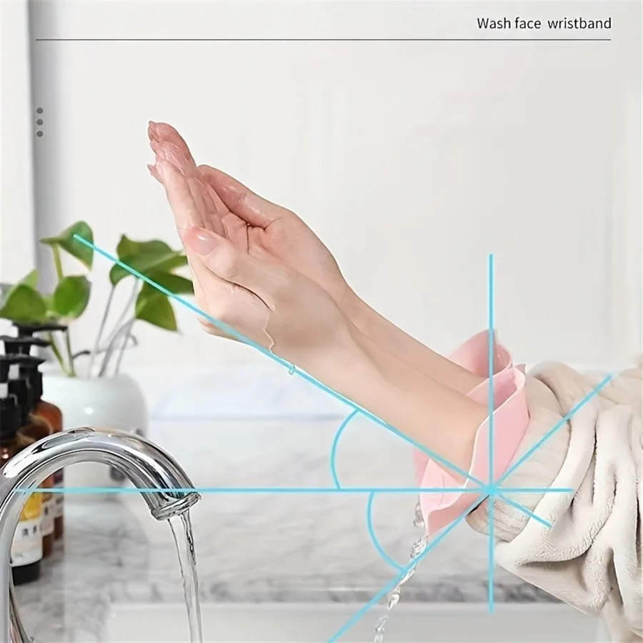 2pcs Wristbands for Women Waterproof Silicone - Splash Proof, Easy to Clean, Reusable Face Washing Accessory