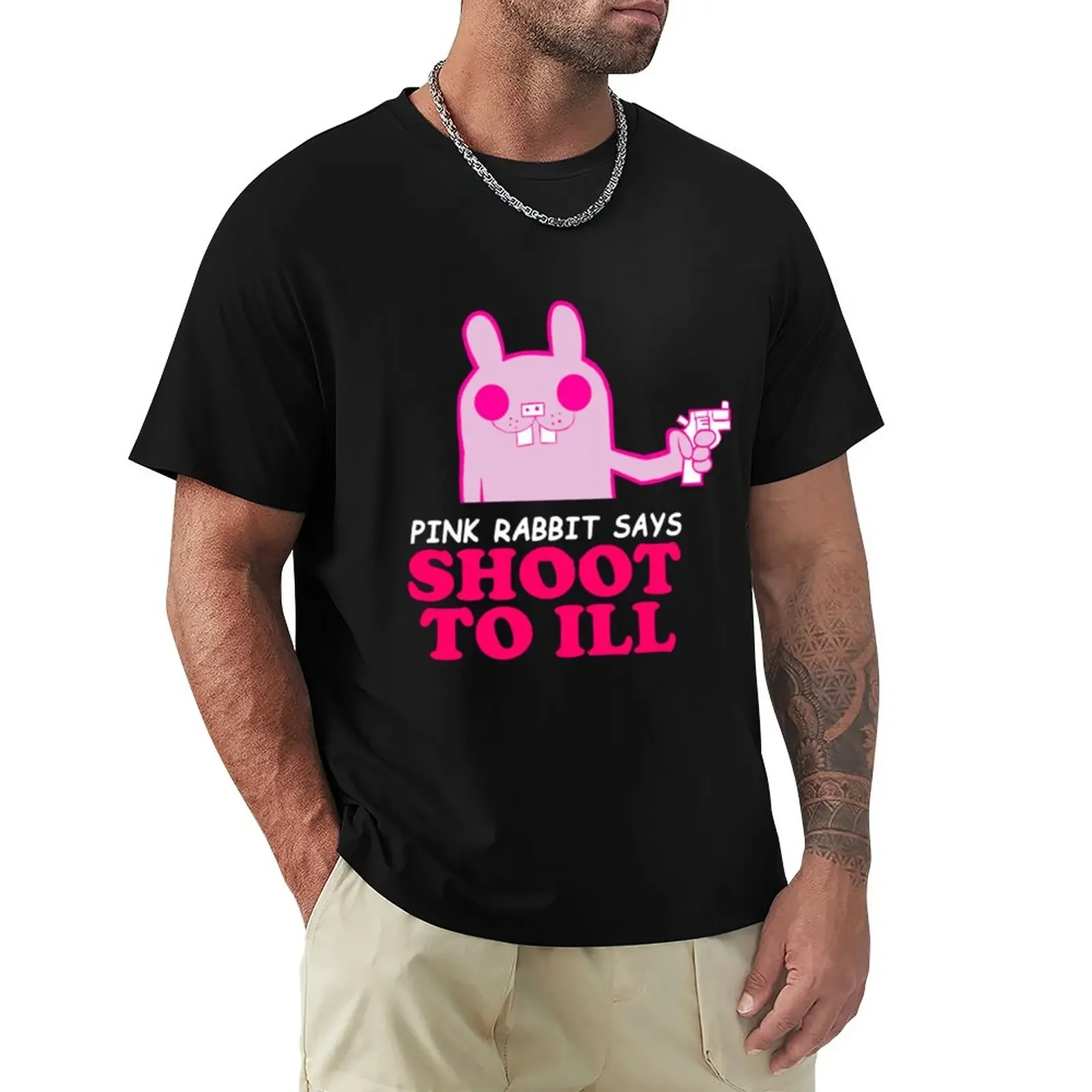 Gorillaz - Pink Rabbit Says- Shoot to Ill89 T-Shirt blank t shirts tees anime clothes mens big and tall t shirts