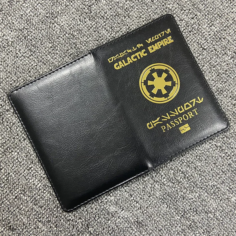 Galactic Empire Passport Cover Black Pu Leather Case for Passports