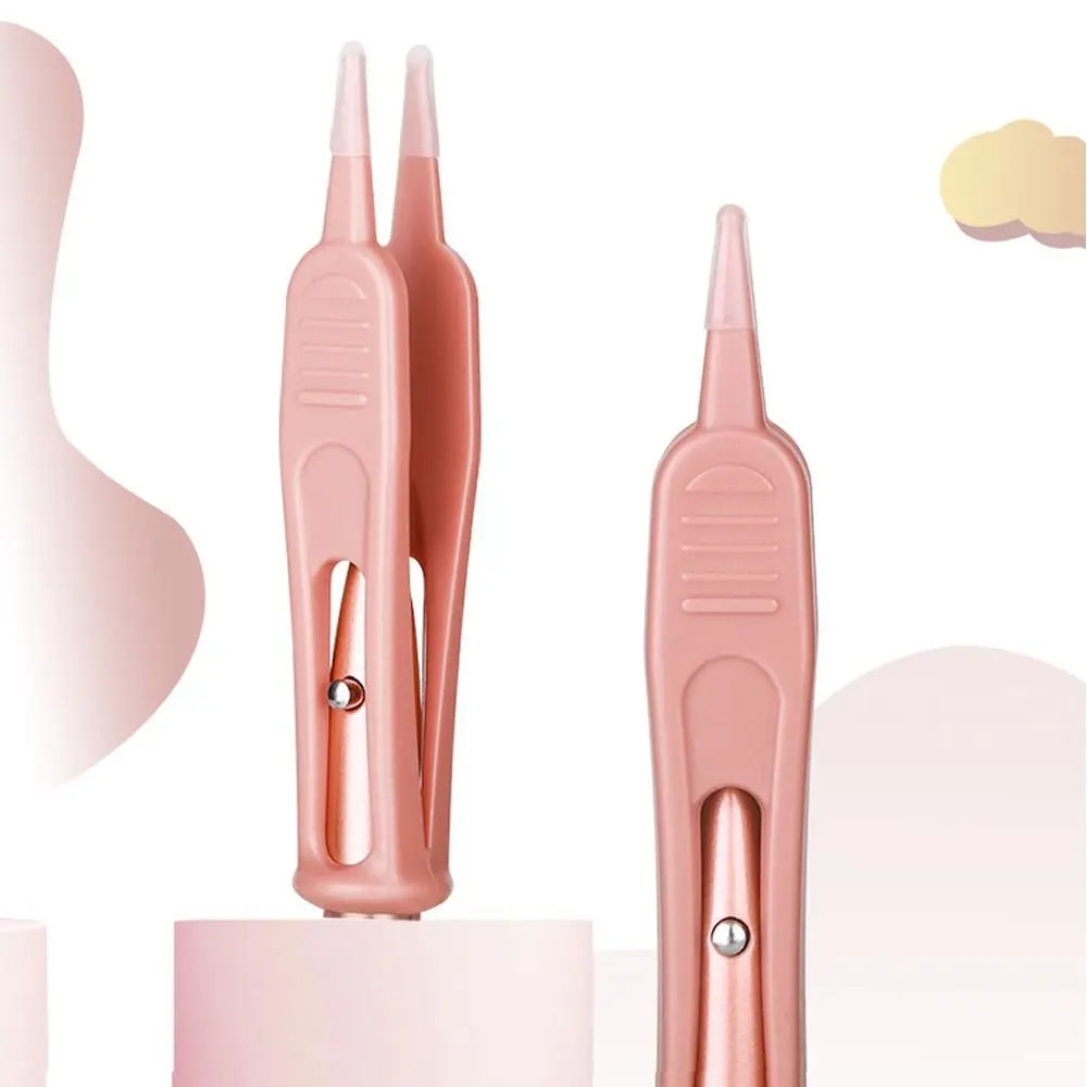 Nose Cleaning Tweezers Nasal Tweezer Cleaning Tweezers 1PC Baby Dig Booger Clip Infants Clean Ear Nose Navel Safety Tweezers Safe Forceps Cleaning Supplies Forceps With LED Light