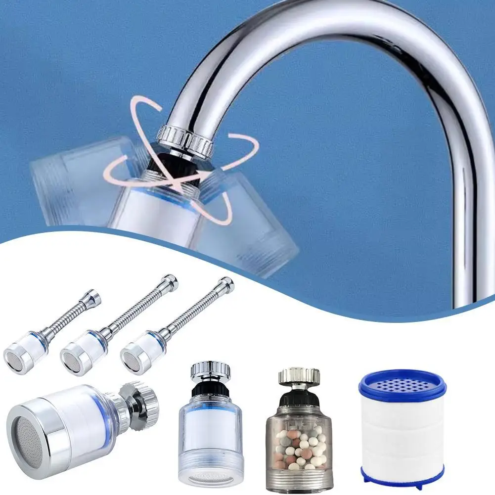 

Faucet Filter Anti-splash Extension 360° Rotating Universal Kitchen Pressurized Water Nozzle Bubbler