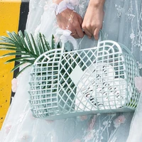 Detachable Shower Basket Plastic Bath Basket Bathroom Hollow Wash Storage Basket Shopping Basket Cesta Lavanderia Canastas 4