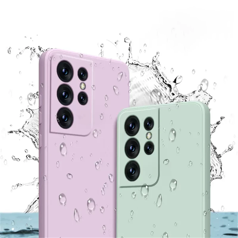 Original Square Silicone Phone Case with Lanyard - Enhanced Grip and Style