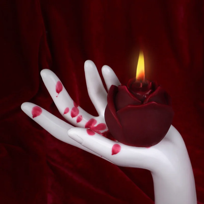 smFlirting Props Rose Low Temperature Candles Couple Binding Training an Engine of Torture Wax Drip Adult Supplies Sexy Candle