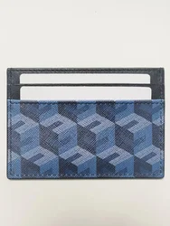 Classic Fashion Multi - Functional Leather Card Holder with 3D Pattern Design (Peacock Blue)