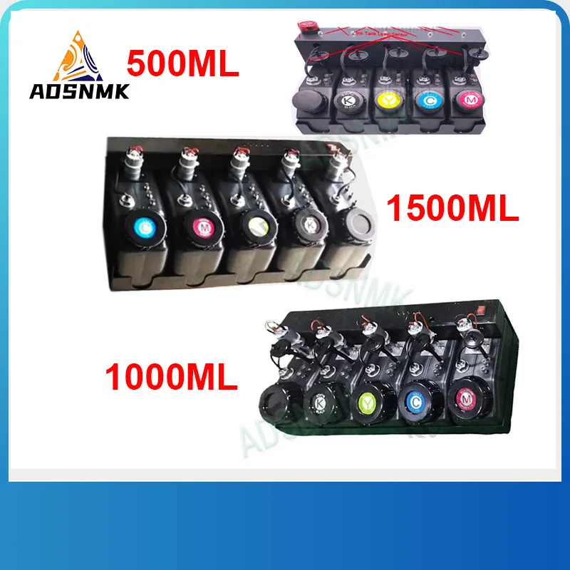 UV Bulk Continuous Ink Supply System CISS Assembly 1 Liter for Roland Mimaki Mutoh Epson Lecai Taimes Chinese UV Inkjet Printers