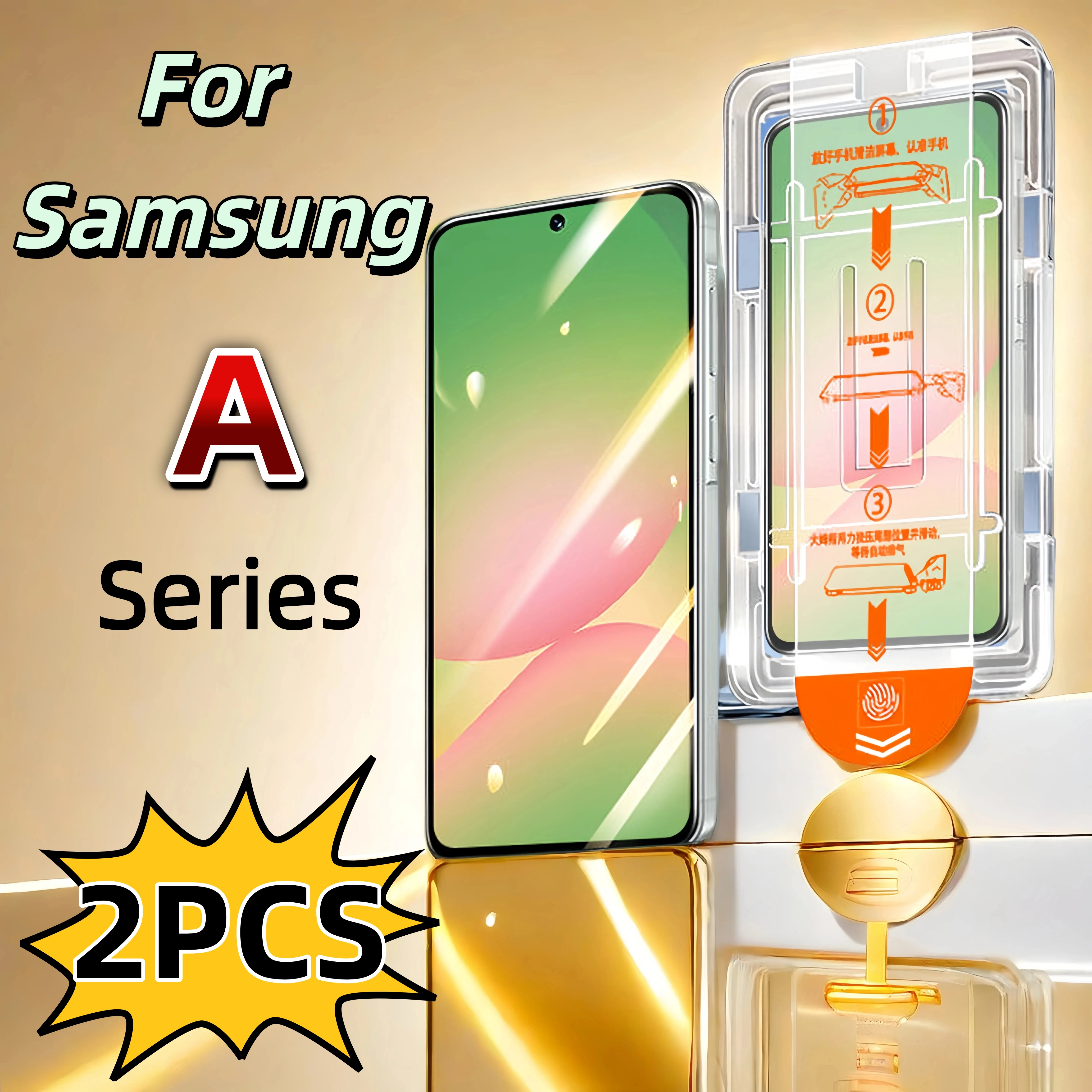 2PCS HD Tempered Glass Screen Protector For Samsung Galaxy S26 S24 S25 Ultra S22 S21 Plus A25 A15 A35 A34 A53 A54 A55 A73 A72 5G 1