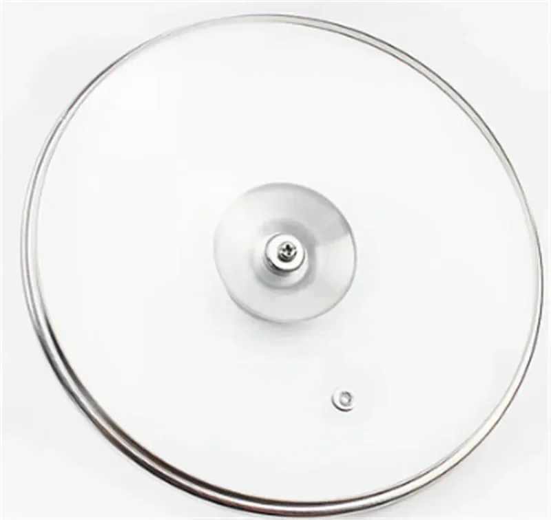 Premium Stainless Steel Reinforced Glass Chef Pan Lid with Knob