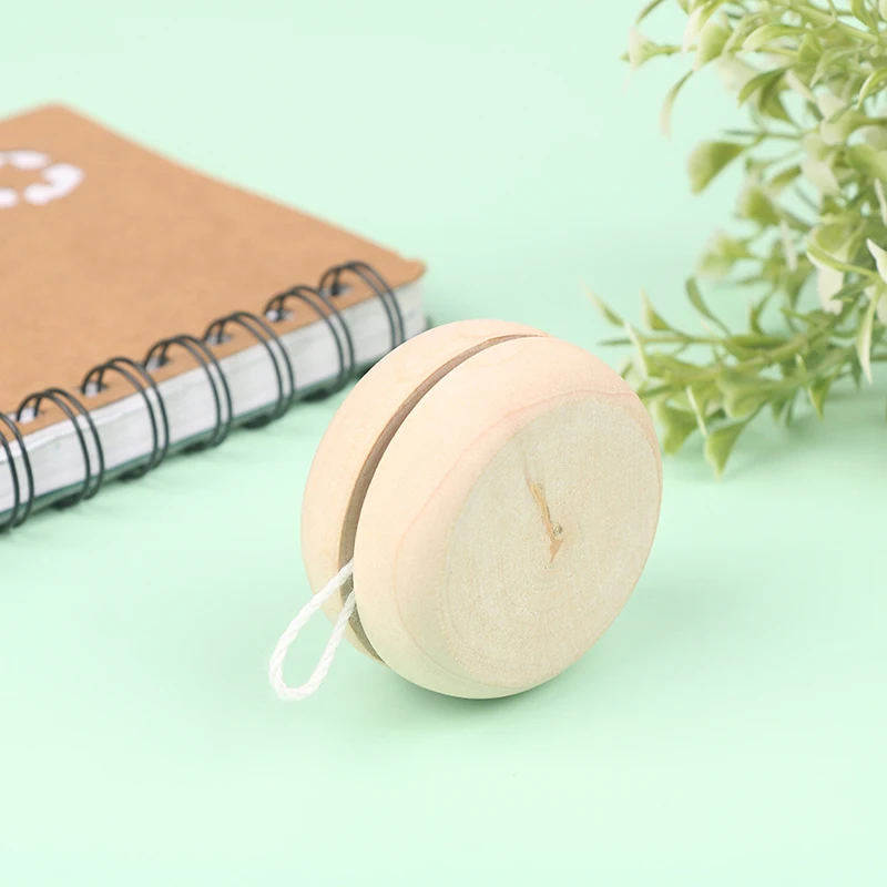 Yoyo Ball Wooden Mini Round DIY Baby Hand-Made Crafts Log Toys Kids Yo-Yo Creative Yo Yo Toys For Child Gift yoyo ball