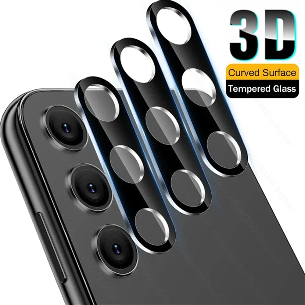 واقي كاميرا من الزجاج المقسى لهاتف سامسونج S24 Ultra S23 FE S22 Plus A15 A25 A35 A55 HD زجاج واقي للعدسة