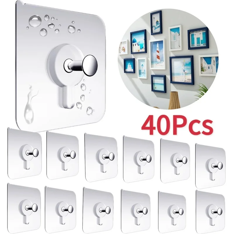 self adhesive wall nails Transparent Traceless Self Adhesive Wall Nail Photograph Mural Phase Frame Adhesive Hang Drawing Nails Multipurpose Screw