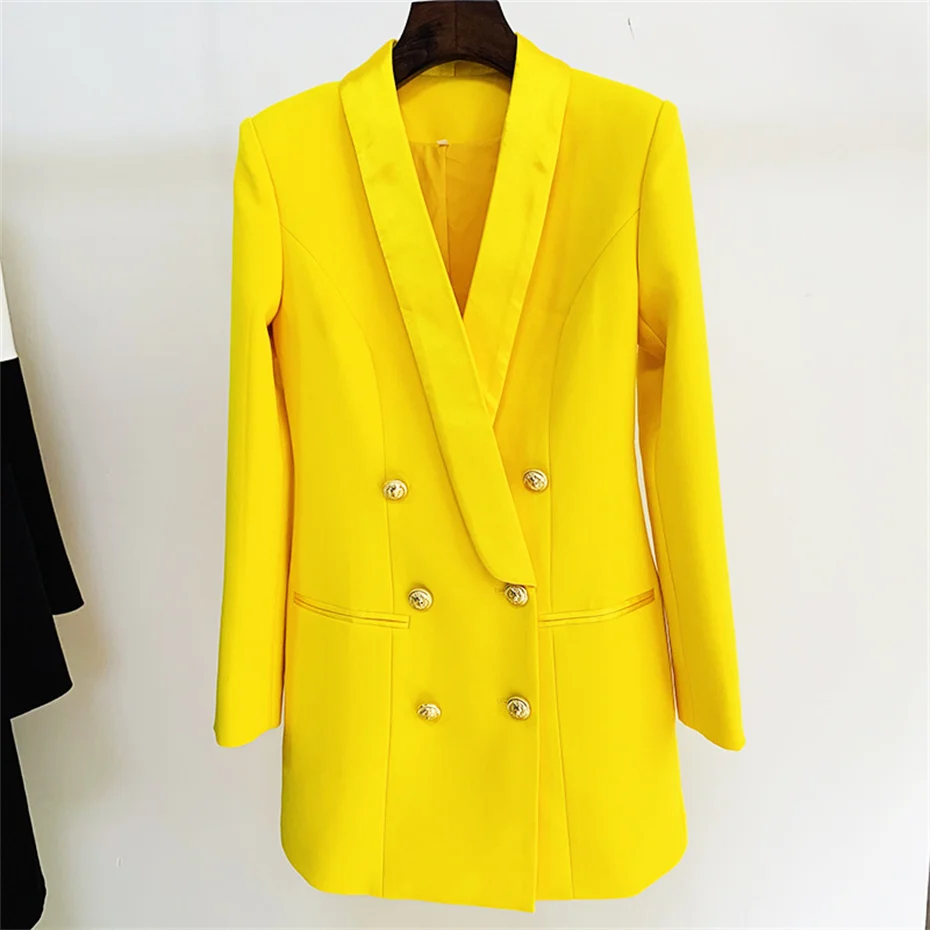 5pcs 2022 Newest Designer Blazer Jacket Women Lion Buttons Double 