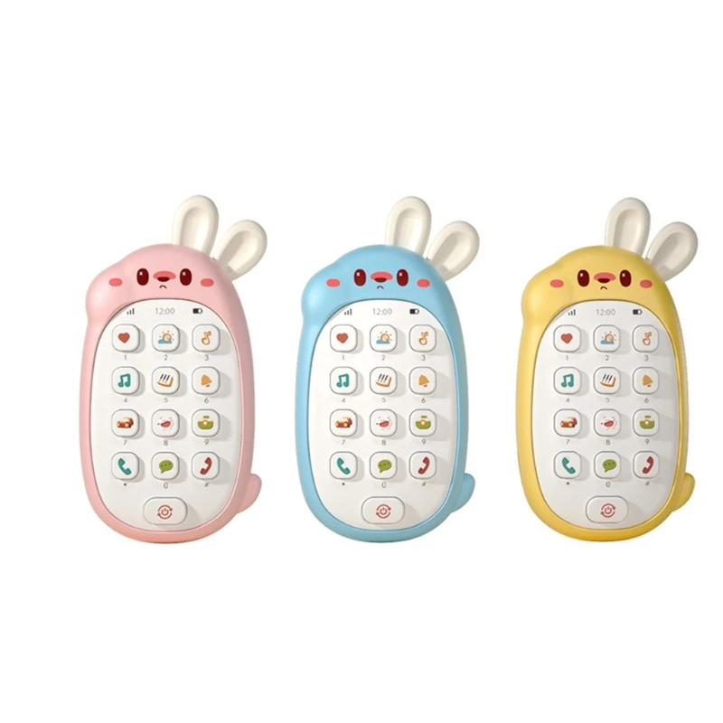 

Милая детская игрушка-симулятор телефона с мягким прорезывателем, музыкальная реалистичная игрушка со светом и звуком, обучающая