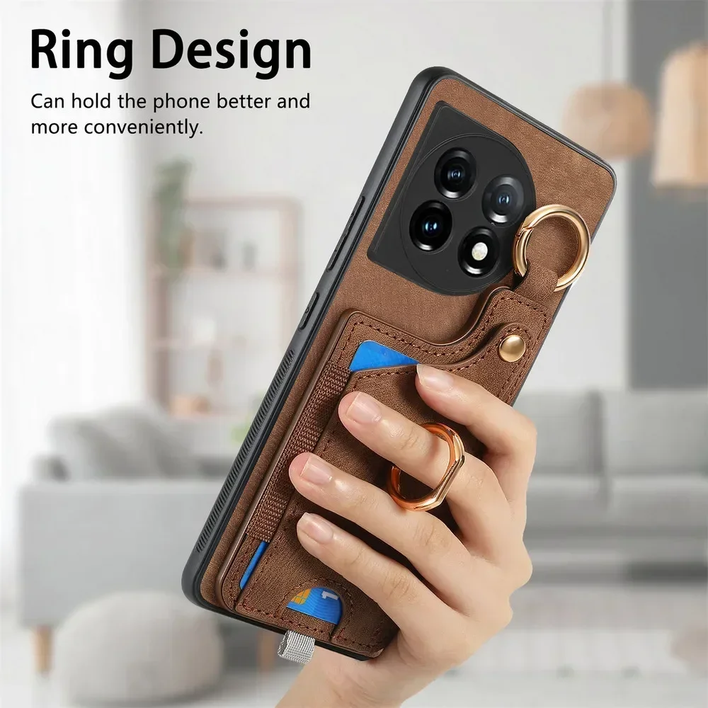Luxury Leather Card Holder Magnetic Back Case