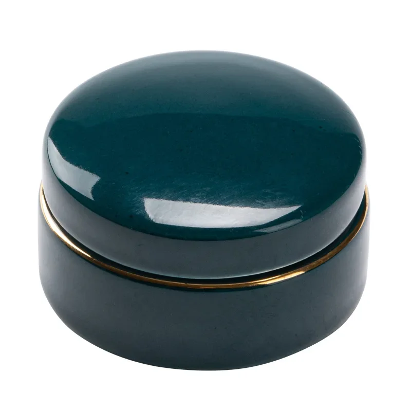 Small Ceramic Jar with Lid Powder Small Porcelain Bottle Portable Cosmetic Cream Packaging Box Retro Rouge Lipstick Ointment Jar 5