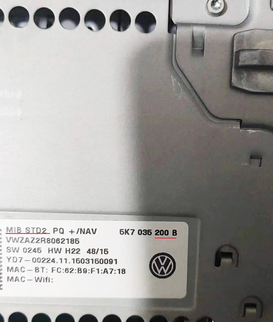 tela táctil 40Pin TDO-WVGA0633F00039 Tiguan Passat Touareg Besouro
