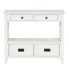 36" Farmhouse Console Table with 4 Drawers & 1 Shelf - Antique White 4