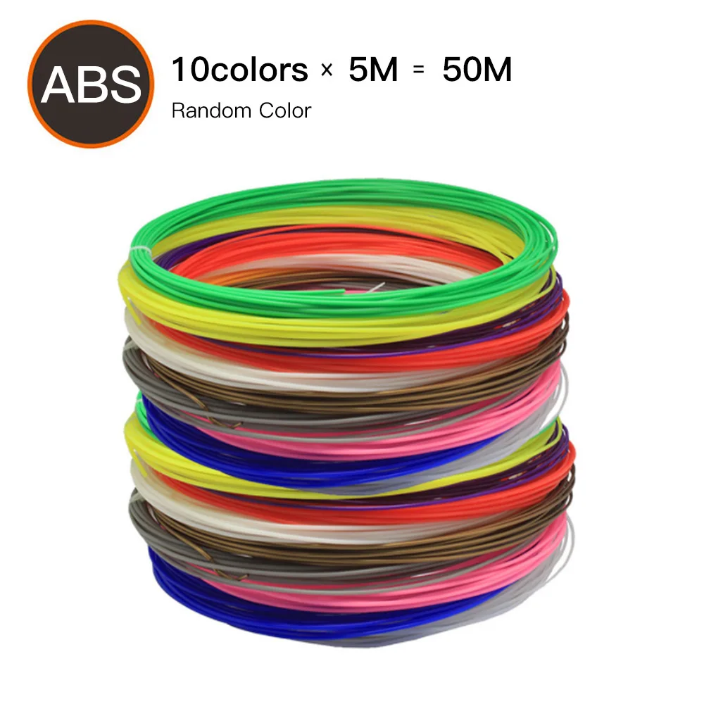 5m ABS High Temperature 3D Printer Smoothly Filament Refill 1.75mm Printing Pen Consumables For 3D Printer Parts 10 Colors 