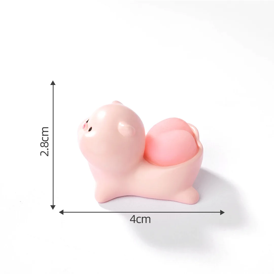 Cute Figurines with soft elastic buttocks Cartoon Pig Animal Doll Toy Model Statue Figurine Ornament Miniatures
