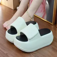7 cm High platform EVA slippers women's fashion summer streetwear girls chunky shoes woman flatform mules soft elevator slippers - Image 6