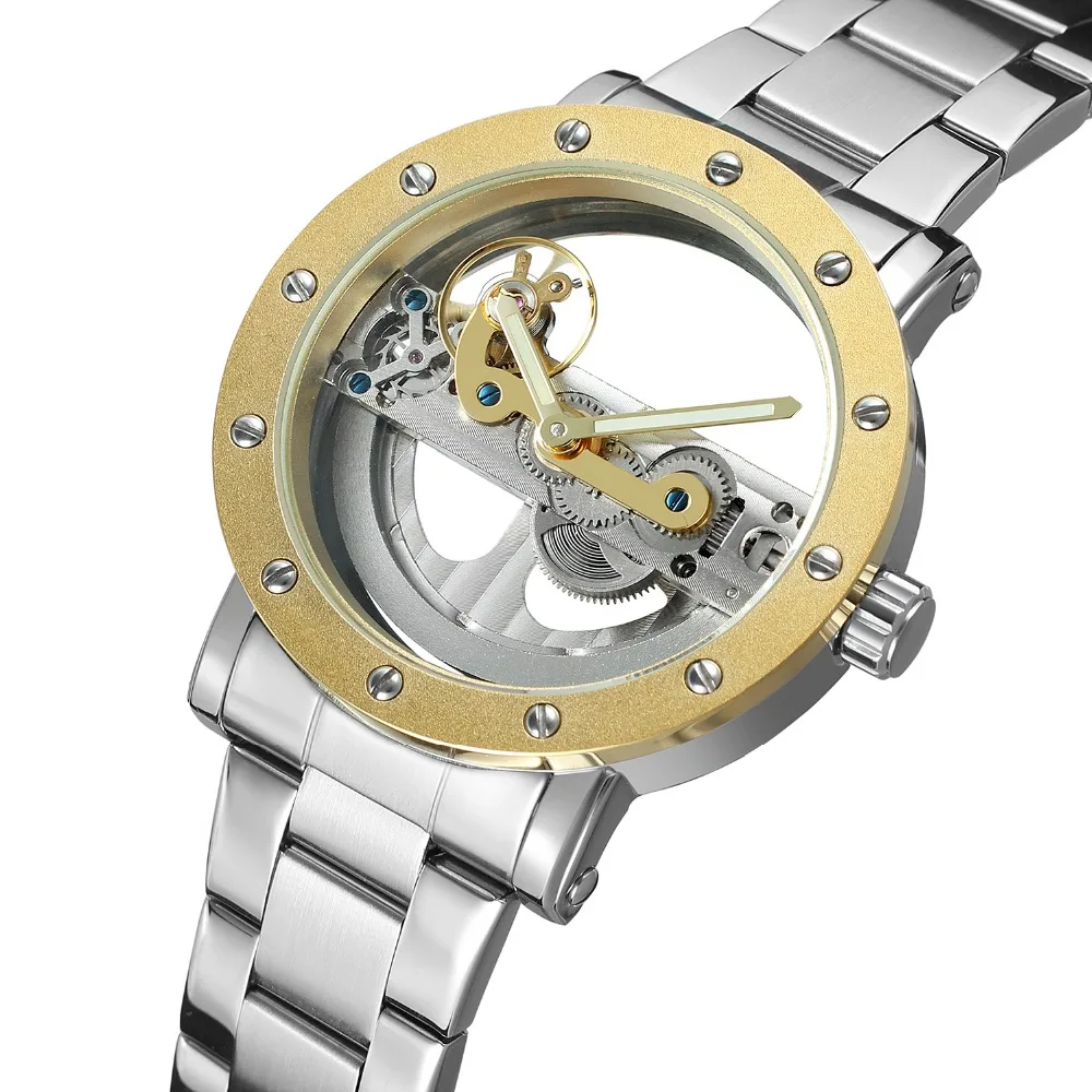 2023 Reloj Hombre FORSINING Watch Men Transparent Watches Fashion Single Bridge Tourbillion Automatic Mechanical Watches Men images - 6