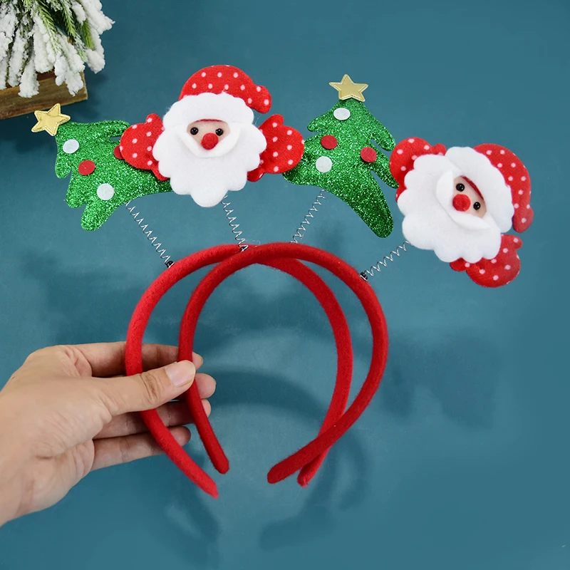 Christmas Headbands Cute Christmas Elk Antlers Headband Headwear New Year Party Kids Favors Noel Navidad Gifts Xmas Photos Booth