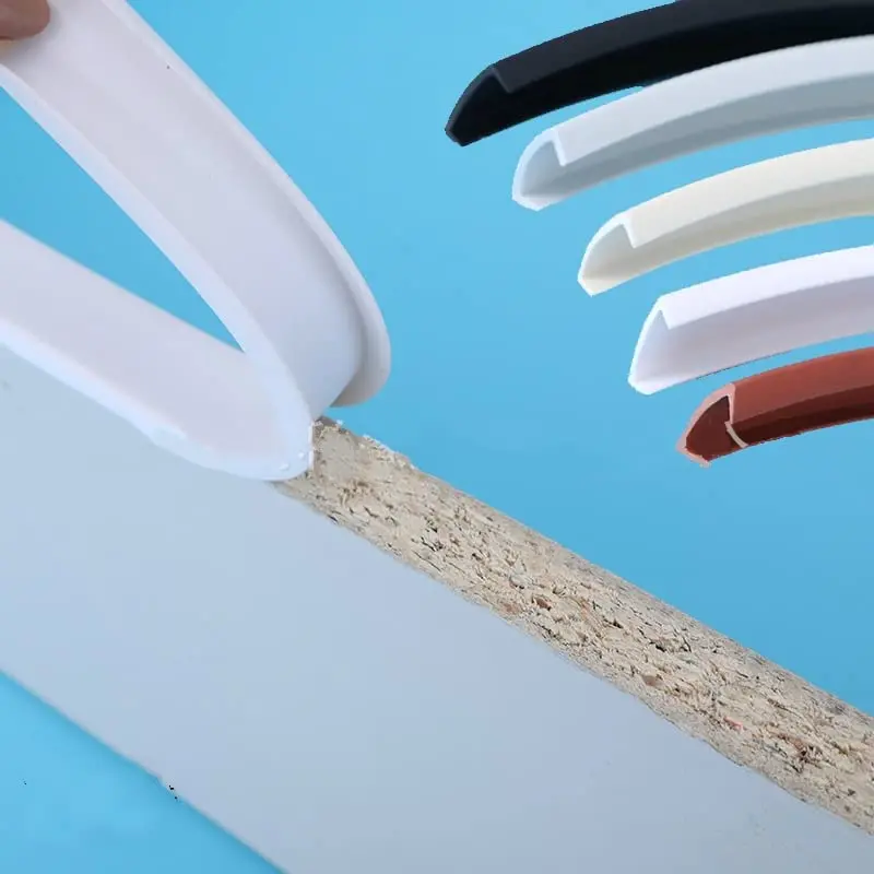 U-shaped Edge Banding Rubber Self-Adhesive Veneer Edge Protector Guards Wood Board Chair Table Tape Cabinet Repair Furniture 5M sealing strip tape sealing tape sealing strip rubber seal strip edge banding strip