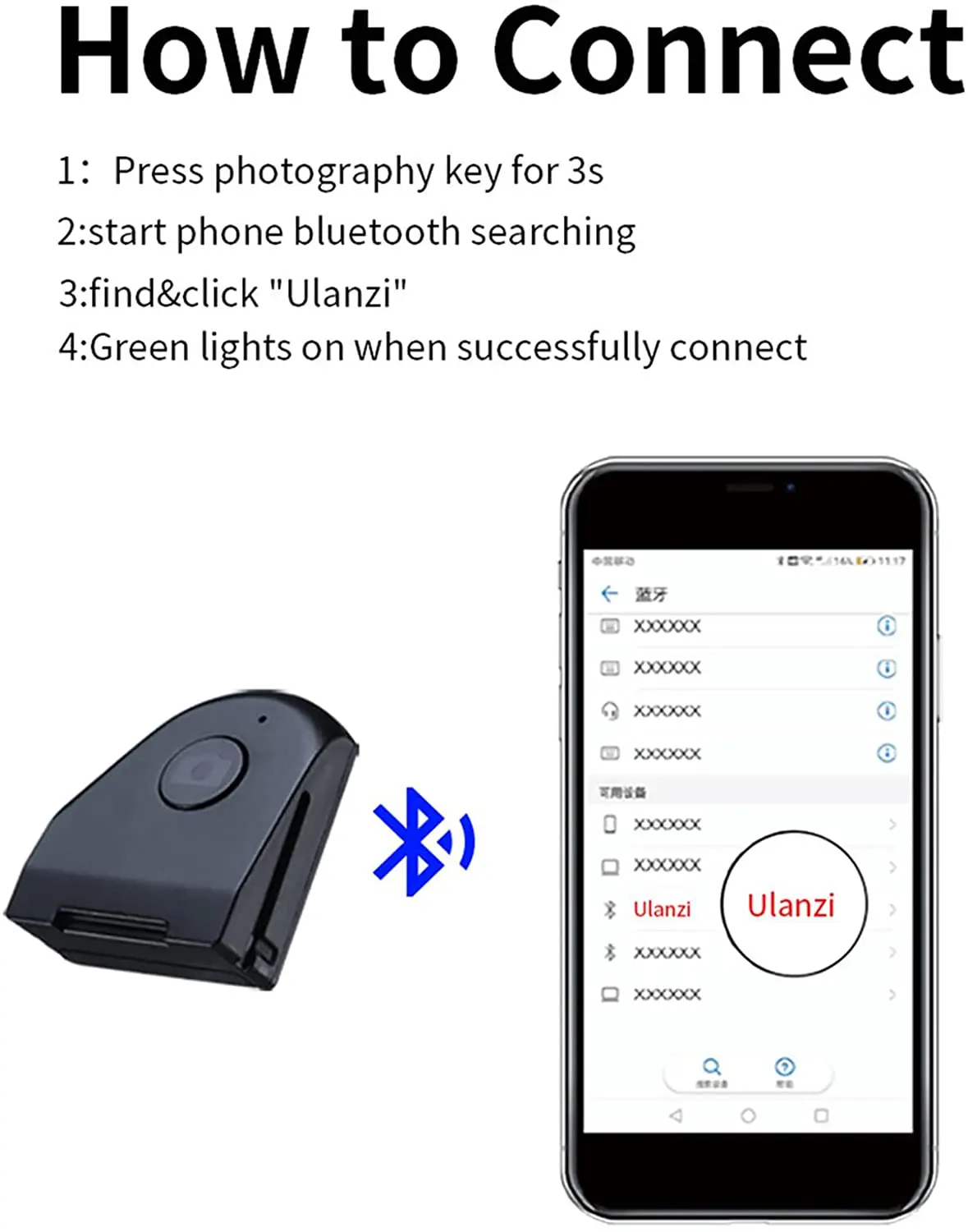 Smartphone Selfie Stick CapGrip Wireless Bluetooth Smartphone Selfie Booster Handle Grip Phone Stabilizer Stand Holder Shutter Release 1/4 Screw