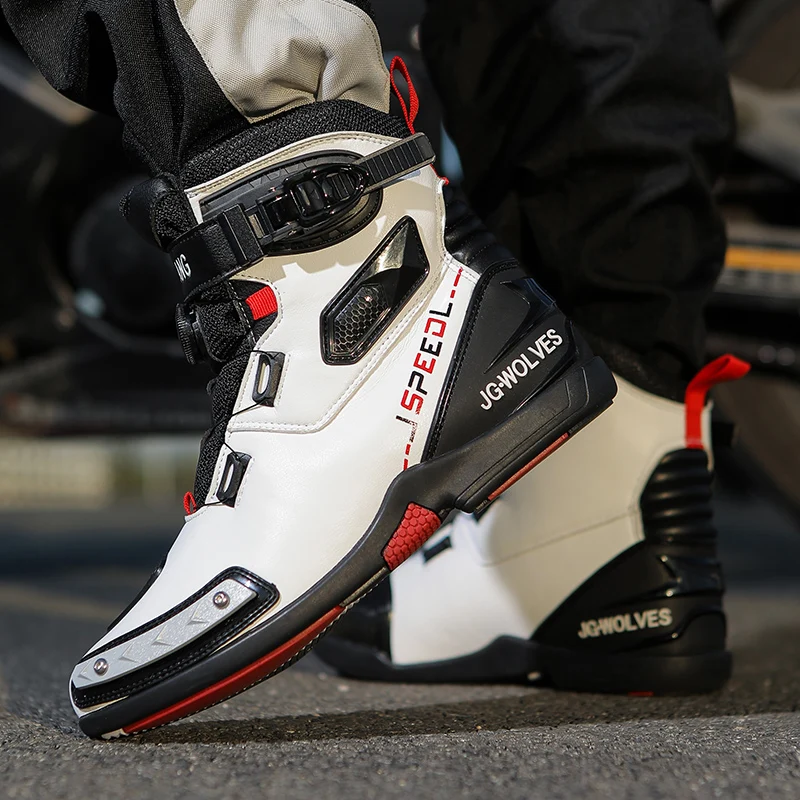 Motorcycle Boots Men's Four Season Plus Size High-top Safety Protection Motorcycle Shoe Cross Country Boots Outdoor Riding