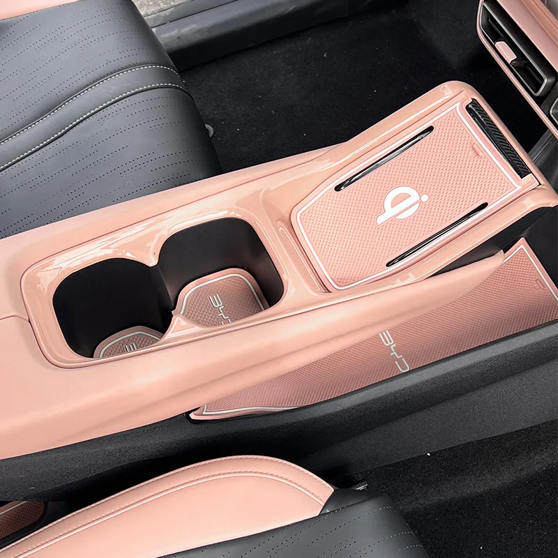 Car Coaster Pads For BYD Dolphin Mini By Slot Storage Water Cup Mat Non-Slip Mat Car Interior Supplies Artifact Decoration Interior Anti-Dirty