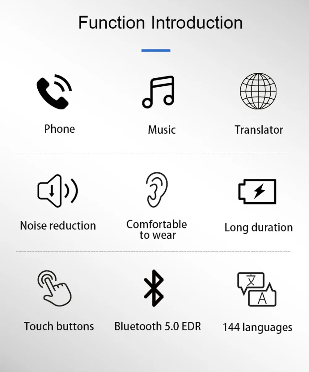 idiomas tws bluetooth 5.0 sem fio fone