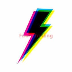 Fuwo Trading – autocollants de voiture, étiquette vague de vapeur, foudre créative, couverture anti rayures, imperméable Anti UV, accessoires de pare brise de fenêtre en PVC 