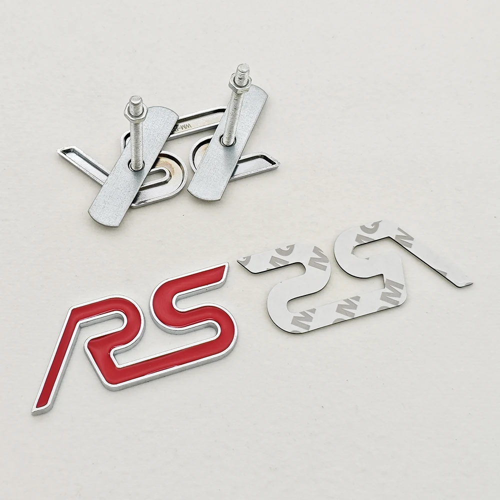 Premium 3D Metal Car Badge RS Logo Emblem & Sticker Accessories