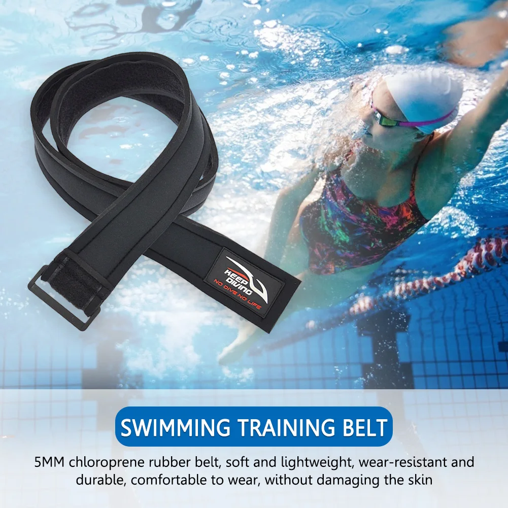 SwimTrainingBeltNeopreneElasticSwimmingTrainingResistanceBelt