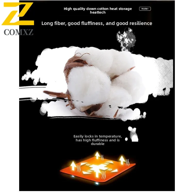 Men Outdoor Sports Jacket Winter Thickened Parka Windproof Water-Resistant Thermal Coat  Fleece Lined Cold Weather Streetwear