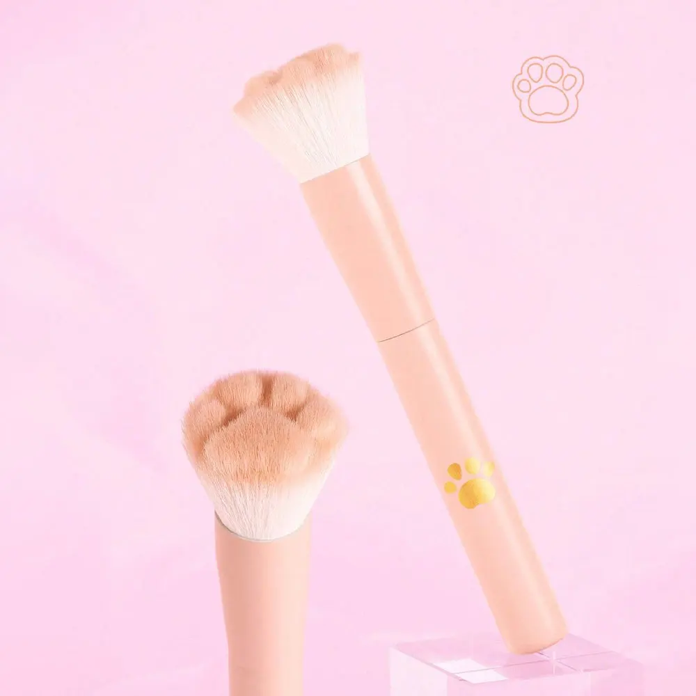 1pc New Cat Paw Blush Brush With Storage Box, Professional Makeup Tool Suitable For All Skin Types 2