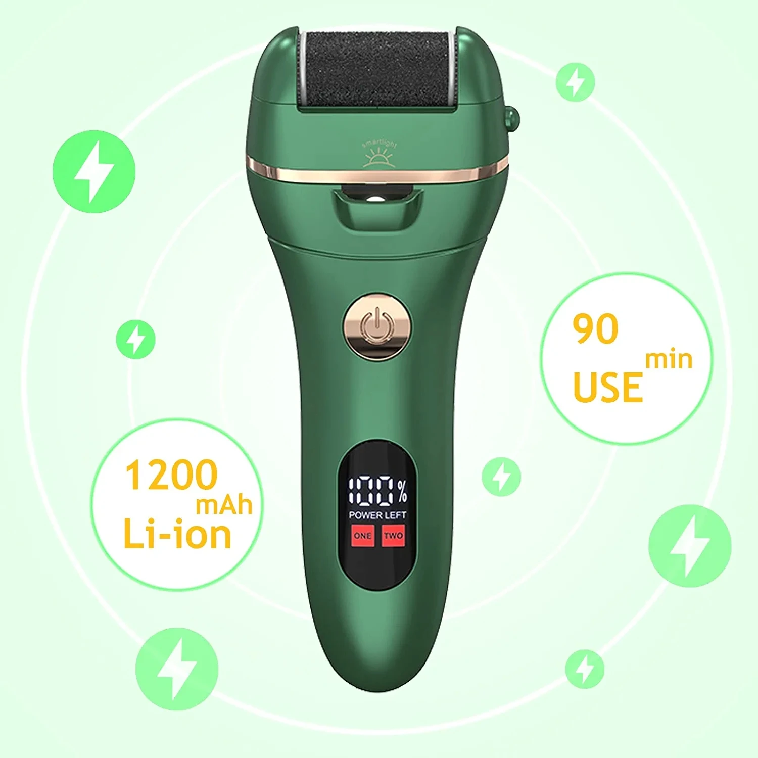 Professional Electric Feet Callus Remover,IPX7 Waterproof Portable Electronic Foot Scrubber Pedicure Kit for Removing Dead Hard 5