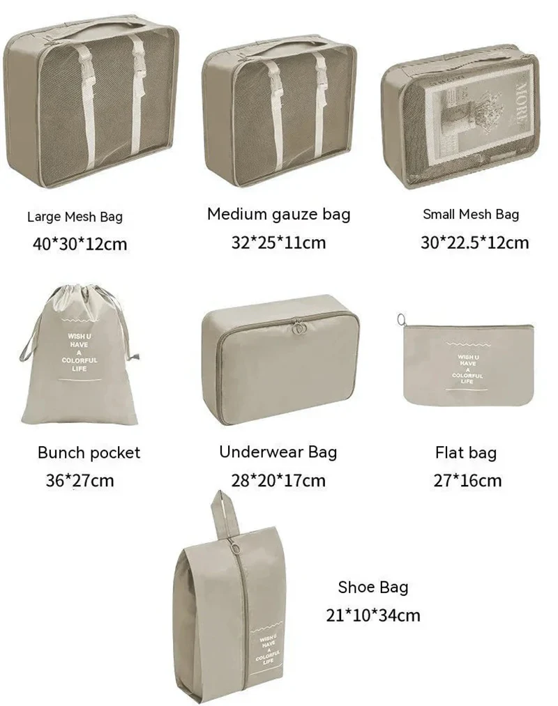 Travel Organizer Set: Packing Cubes and Storage Bags